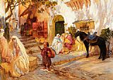 Frederick Arthur Bridgman Famous Paintings - A Street in Algeria